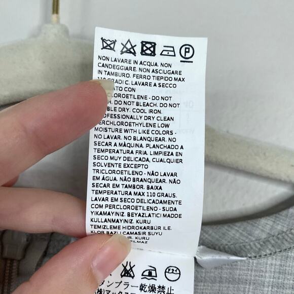 MAX MARA Wool Dress Gray Minimalist Half Sleeve Lightweight Shift Size 6 - Picture 5 of 7